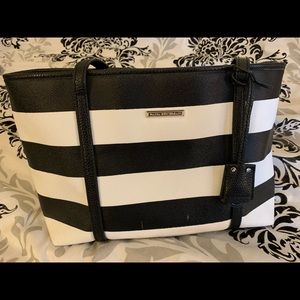 Black and White stripe Dana Buchman purse